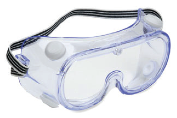 Αντιθαμβωτικά προστατευτικά γυαλιά με διαφανές φακό πολυανθράκων, CASC, έμμεσο αερισμό και ελαστικό ιμάντα   Ανθεκτικότητα: Στις χημικές ουσίες Σε πρόσκρουση-μεγάλης αντοχής Σε χαράξεις-γρατζουνιές Στη θάμπωση  